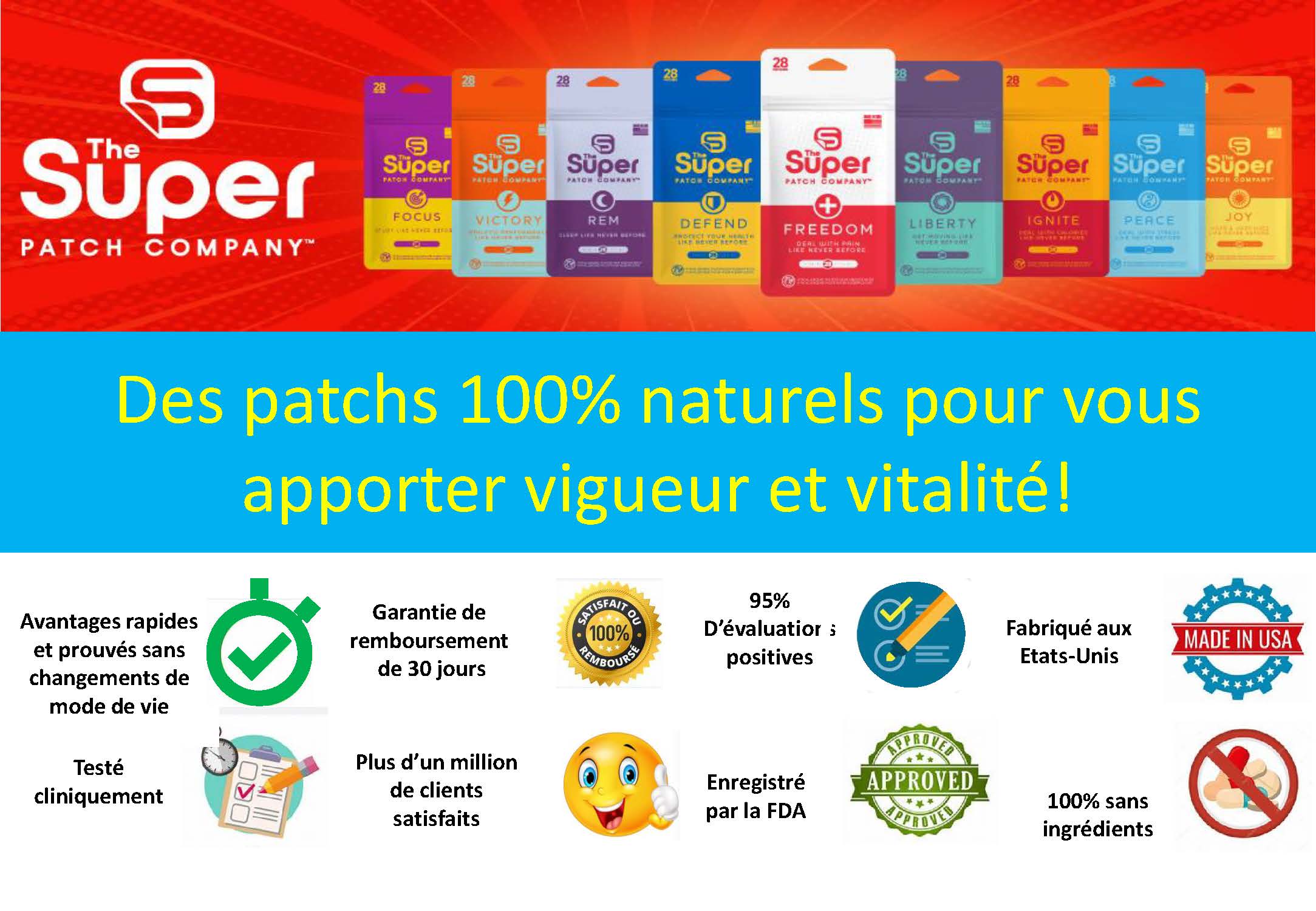 Patchs 100% naturels